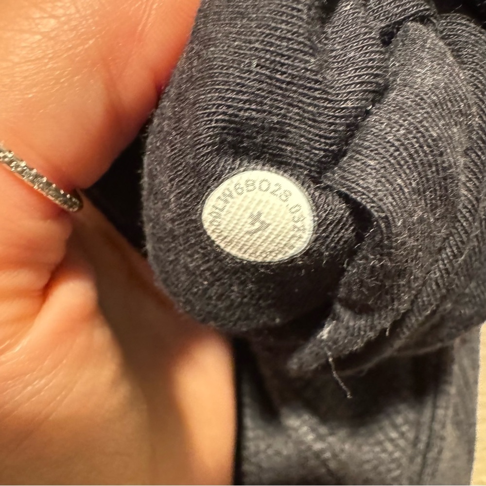 Lululemon Ribbed Straight Leg Super-High-Rise Crop 23" size 4 Heathered Black - Picture 8 of 10